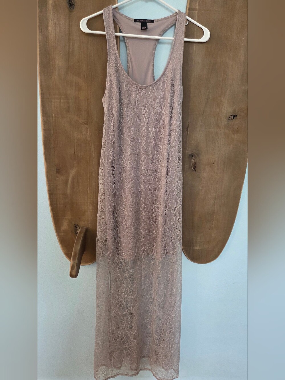 Victoria's Secret Blush Lace Maxi Dress